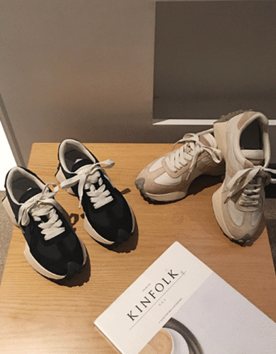 [굿퀄리티] 위닝 가죽 스니커즈(2color)-shoes(3cm 키높이굽~!)